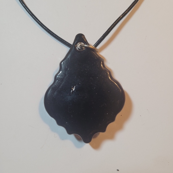 Acrylic pendent on leather string with  lobster lock - Picture 4 of 5